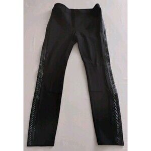 Ralph Lauren Black Riding Pants Women's Faux Leather Trim Skinny Ankle PS NWOT